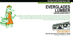 Desktop Screenshot of evergladeslumber.com